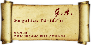Gergelics Adrián névjegykártya