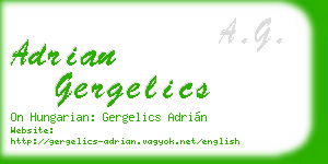 adrian gergelics business card